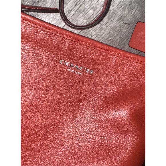 Coach Legacy Leather Mini Duffle Crossbody Bag in Red/Coral 19901 - Picture 4 of 16